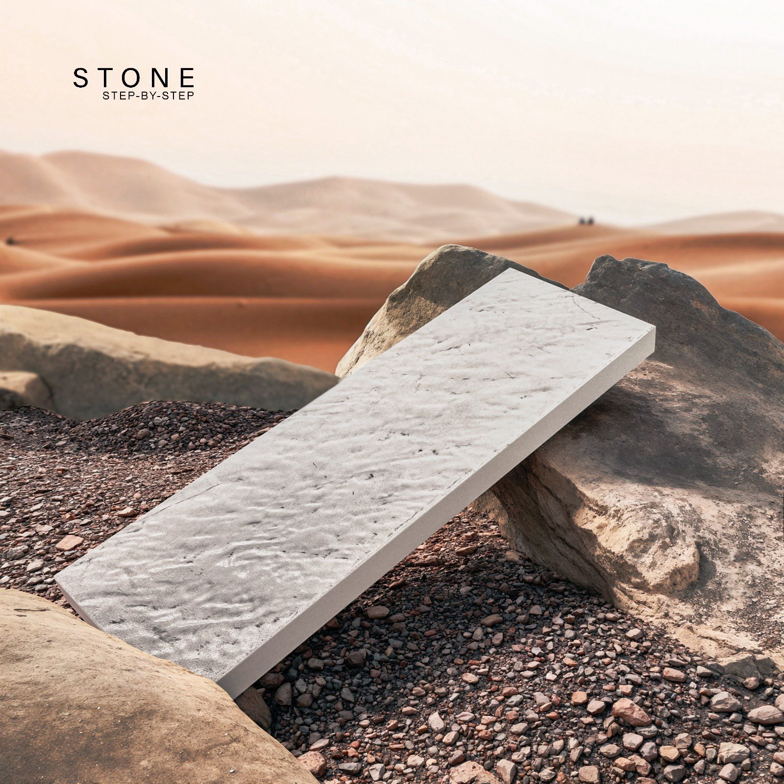 Полимерно-композитные плиты для шаговых дорожек STONE