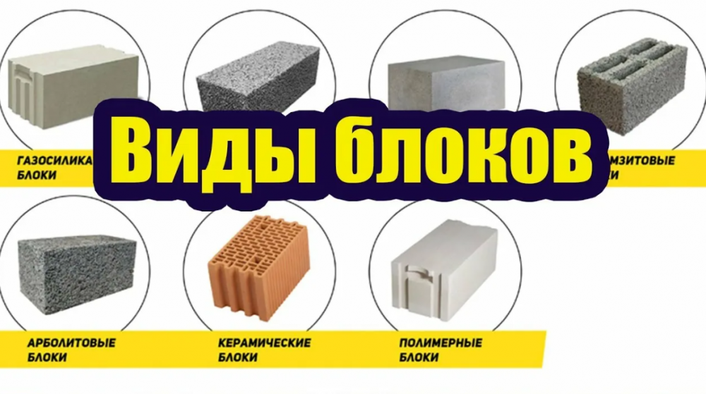 Блоки строительные. Виды блоков для строительства стен дома.