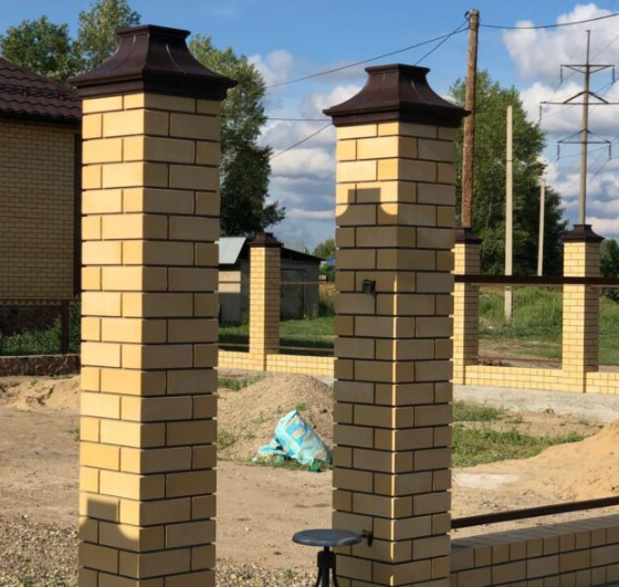 Колпак MONBLAN Premium, посадка 1,5х1,5 кирпича Коричневый цвет